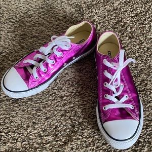 Pink Metallic Converse